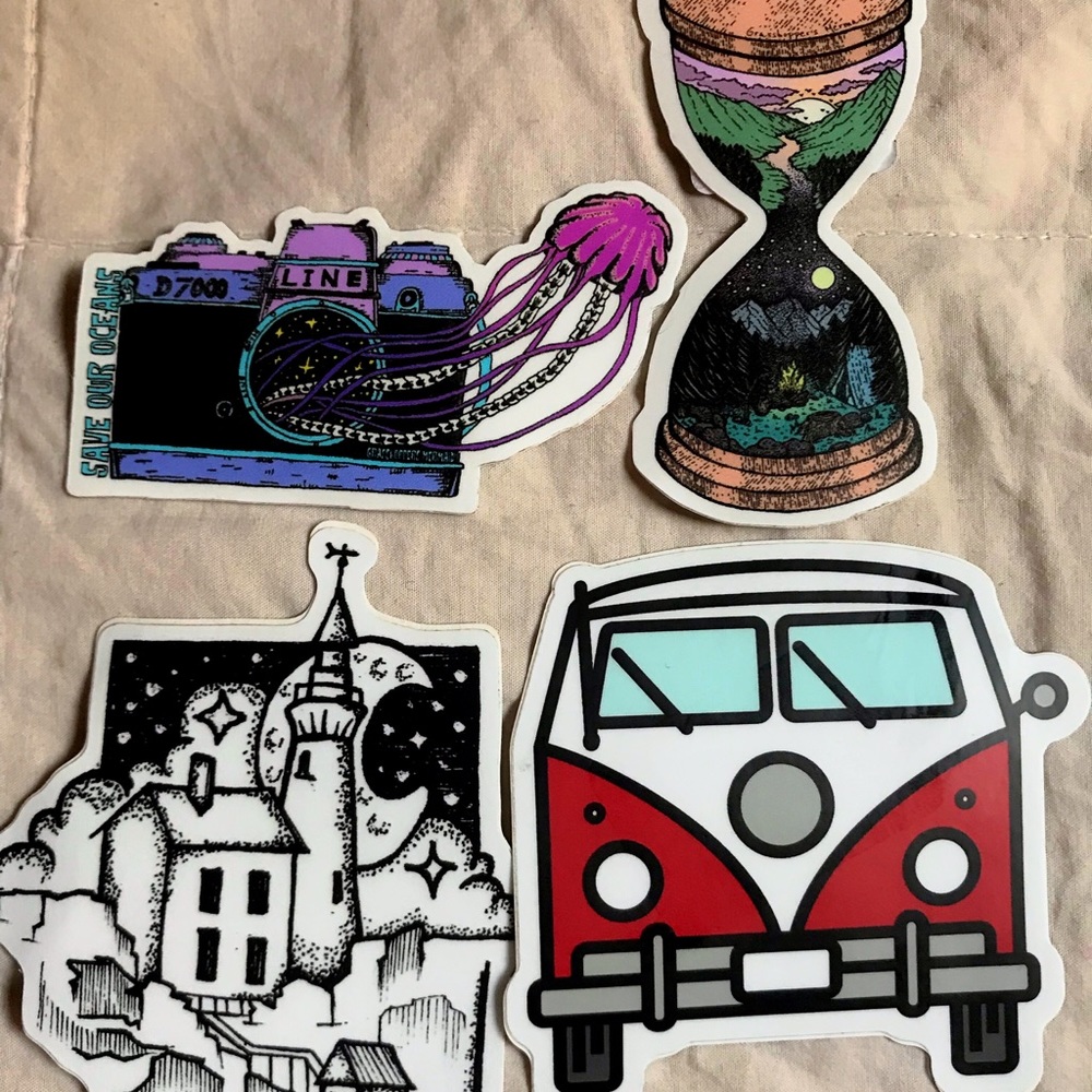 4 super cool stickers